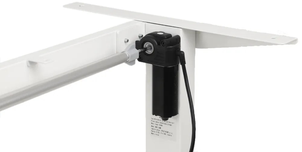 Výškovo nastaviteľný elektrický stôl BestBerg BBAT-14WW / rozmer 140x70 cm / výška 93,4-125,4 cm / biely