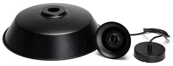 Aigostar - LED luster na lanku 1xE27/60W/230V pr. 36 cm čierna