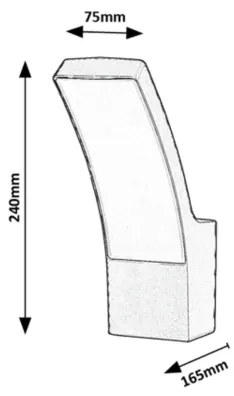 Rabalux 7504 - LED Vonkajšie nástenné svietidlo PALANGA LED/12W/230V IP44
