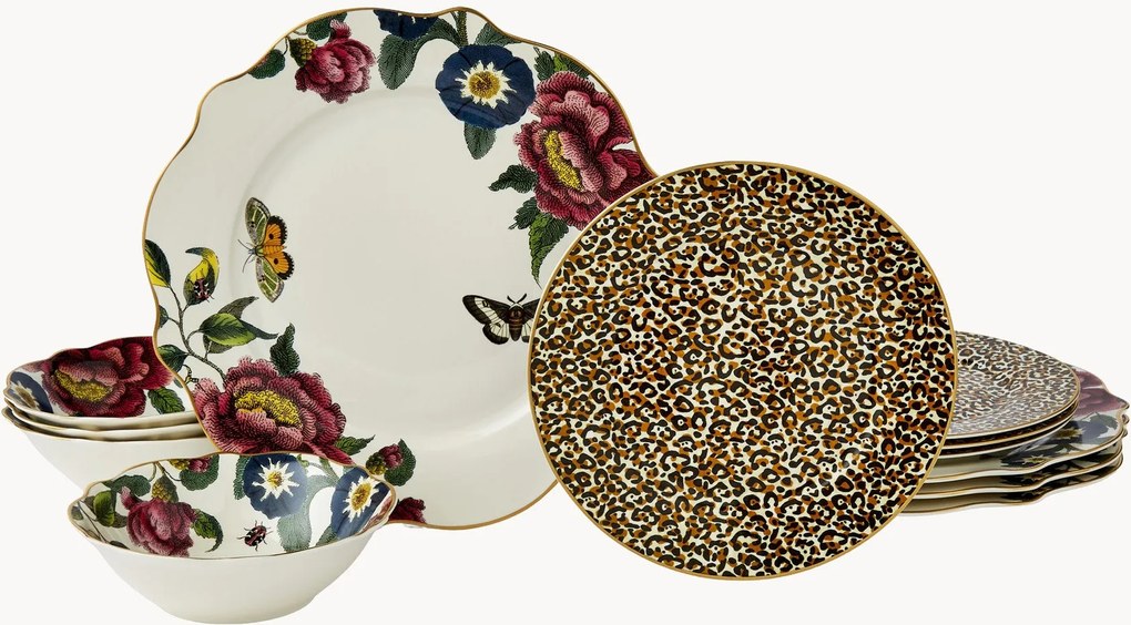 Porcelánová súprava riadu Creatures of Curiosity, 12 ks