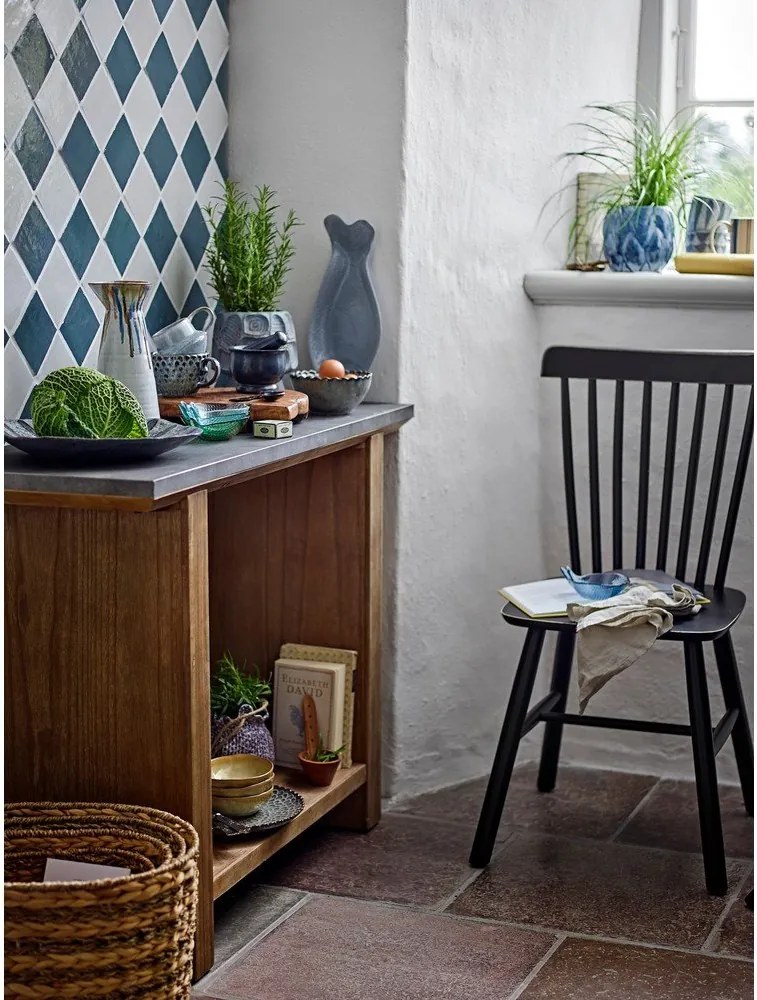 Konzolový stolík s kovovou doskou v prírodnej farbe 40x110 cm Riva – Bloomingville