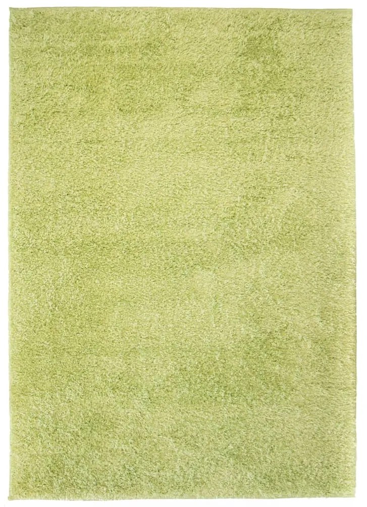 vidaXL Chlpatý koberec, 140x200 cm, zelený