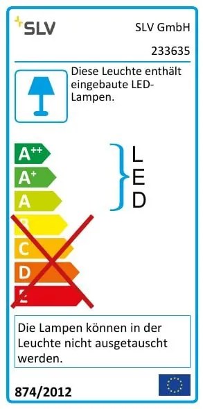 Vonkajšie nástenné svietidlo SLV ADI LED, antracit 233635