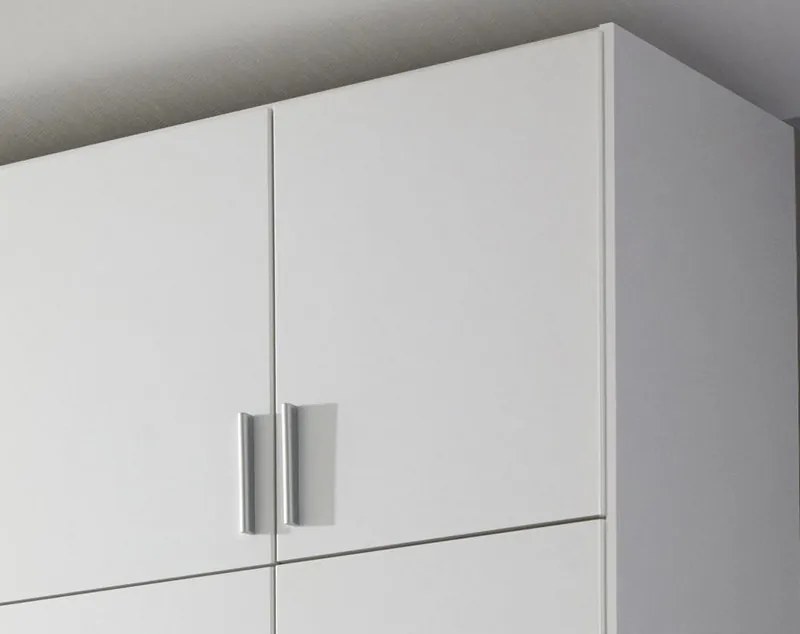 Šatníková skriňa Hildesheim, 271 cm,biela / biela