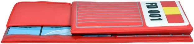 Taburetka v tvare hasičského auta červená