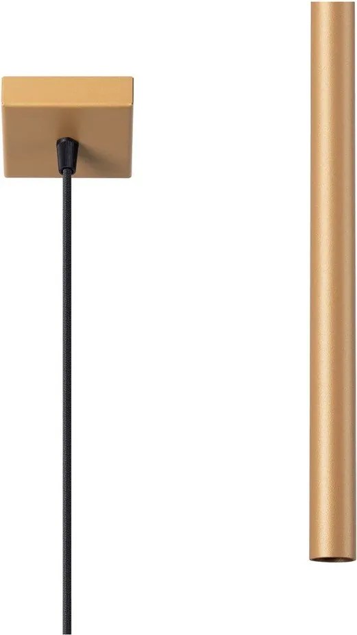 Kovové závesné svietidlo v zlatej farbe Fideus – Sollux