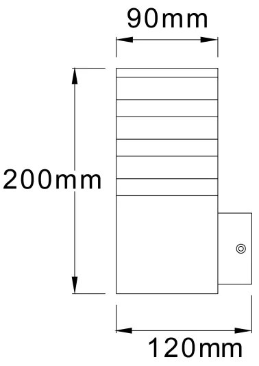 Vonkajšie nástenné svietidlo so senzorom TEKSAS 1xE27/12W/230V IP44 antracit