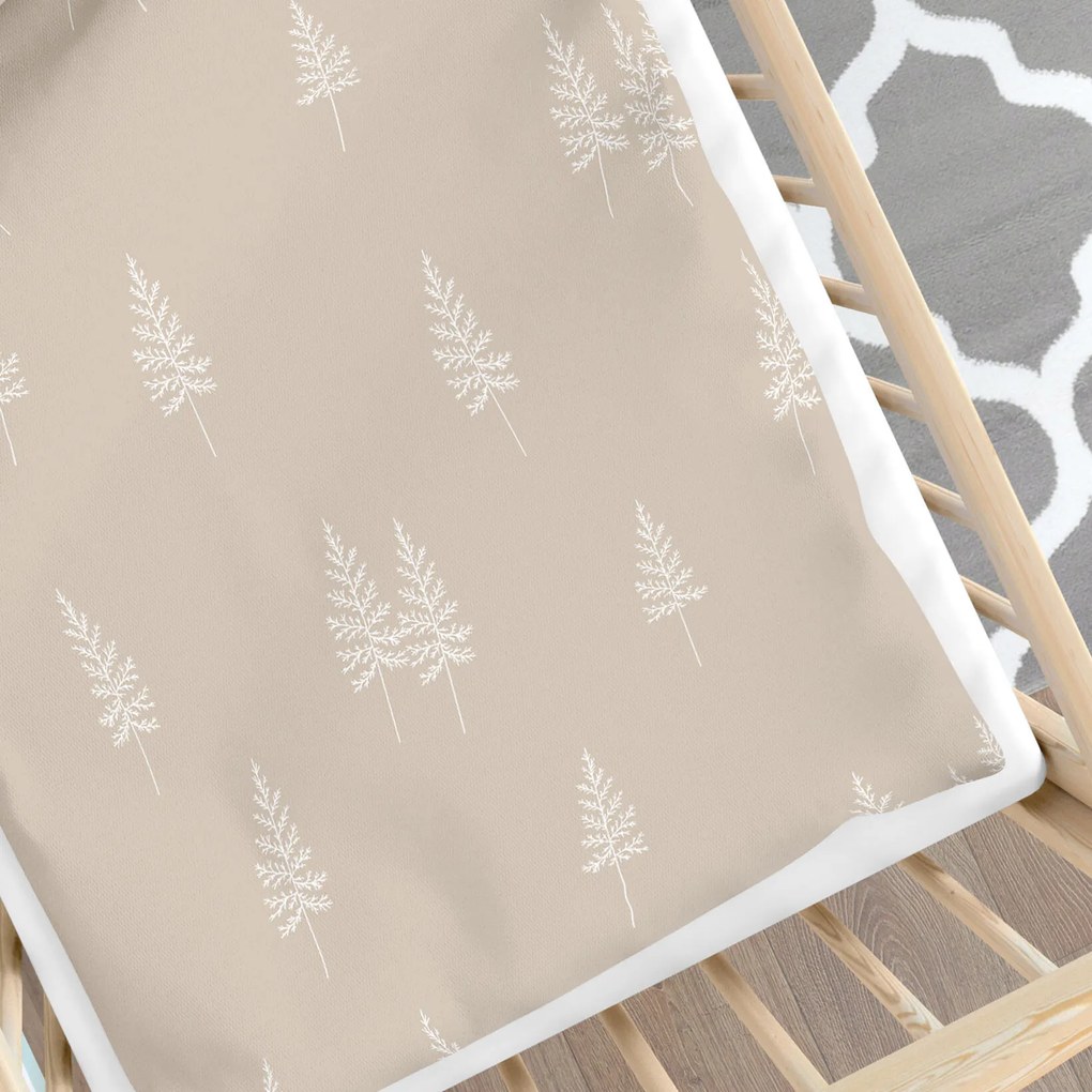 Goldea detské bavlnené obliečky do postieľky - severské stromčeky 100 x 135 a 40 x 60 cm