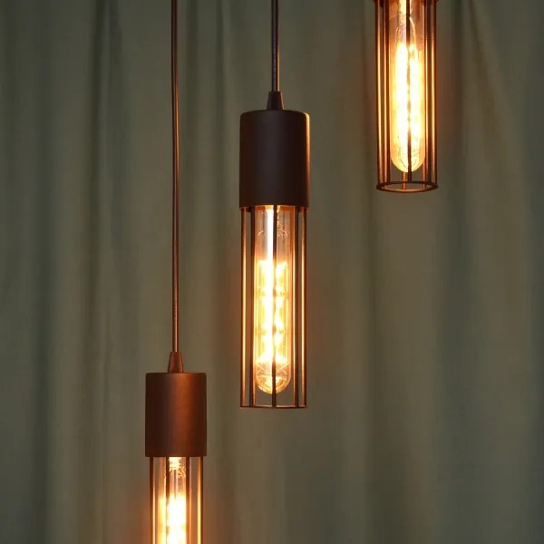 Luster na lanku MELODY 3xE27/15W/230V čierna