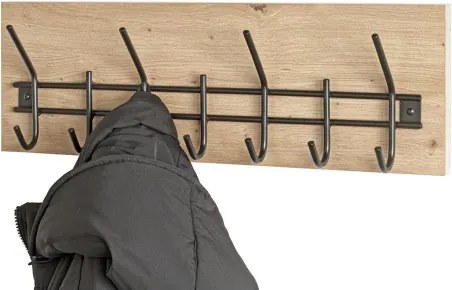 Vešiak na stenu Parma, šírka 60 cm, dub/čierny%