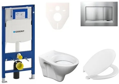 Cenovo zvýhodnený závesný WC set Geberit do ľahkých stien / predstenová montáž + WC S-Line S-line Pro 111.300.00.5NR7, 1 ks