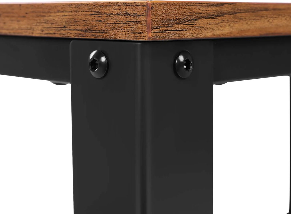 Odkladací stolík na kolieskach TAYLOR 60x40 cm, rustikálne hnedý