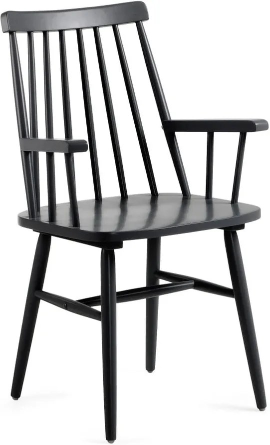 Čierna jedálenská stolička z dreva kaučukovníka La Forma Kristie