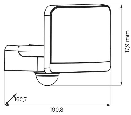 LED Reflektor so senzorom pohybu a súmraku DAVOS LED/30W/230V IP54 biely