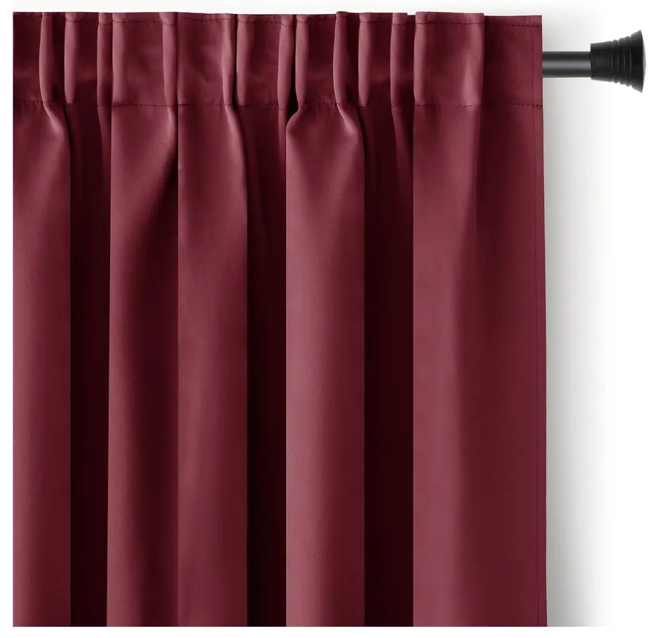 Vínový zatemňovací termo záves 140x245 cm Pleat – Restilo