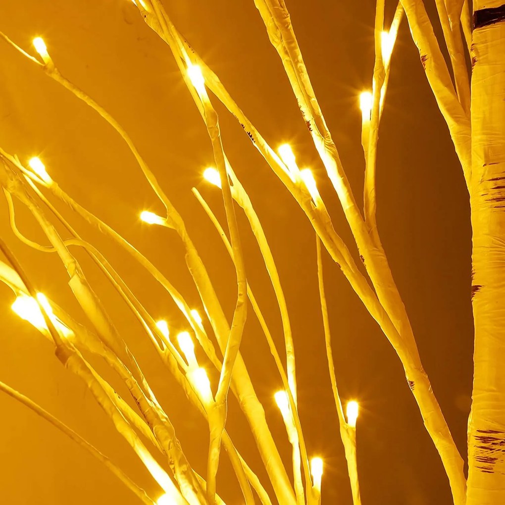 Tutumi Tutumi, LED vianočný stromček Breza 180cm CD007-96, biela, CHR-00107