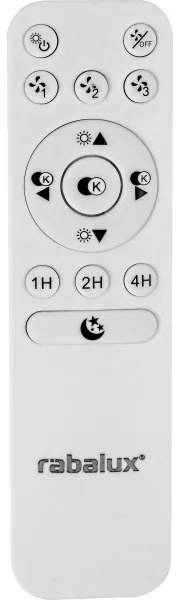 Rabalux - LED Stmievateľné stropné svietidlo s ventilátorom LED/30W/230V + DO