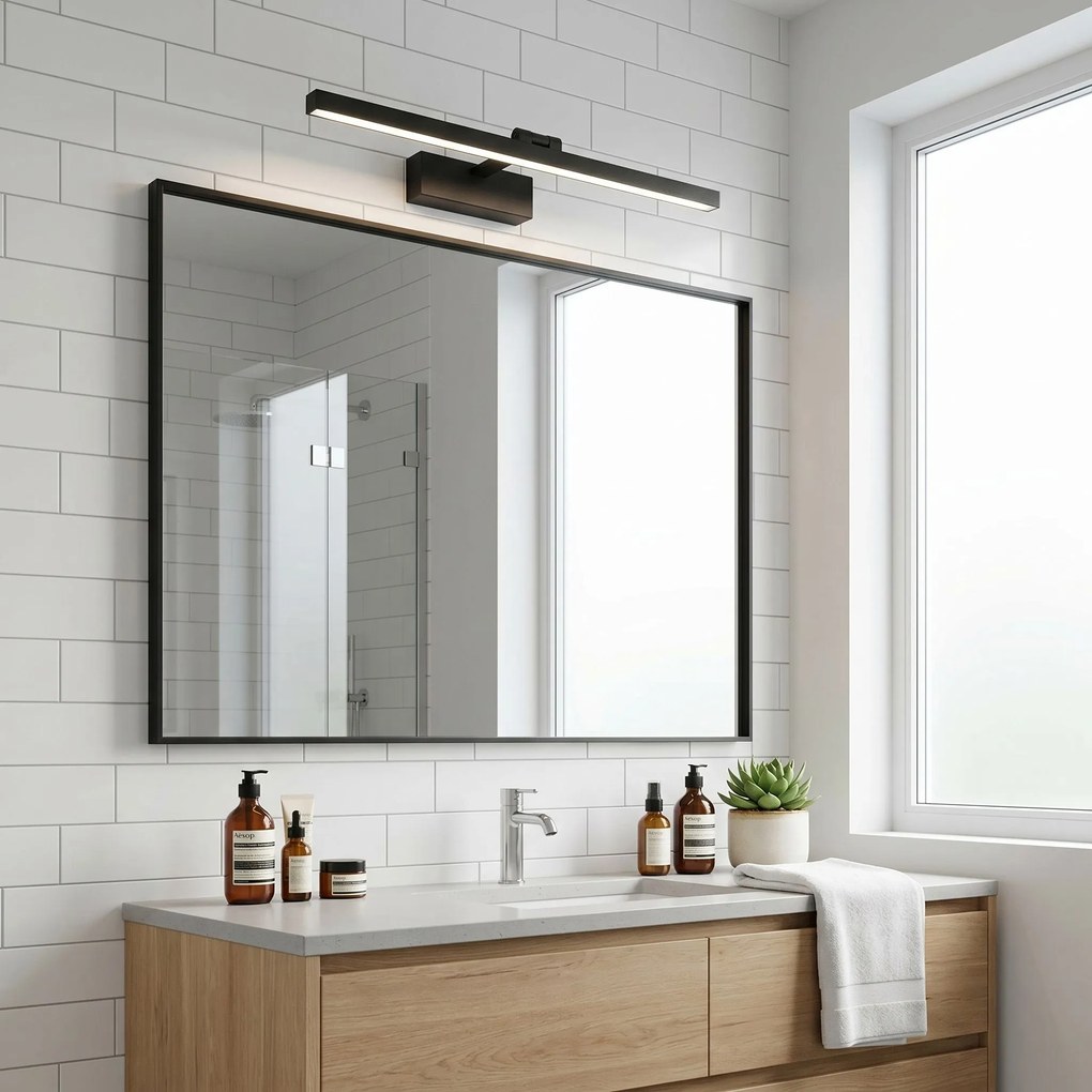 Toolight Toolight, LED nástenné svietidlo, 60cm, 9W, 4000K, 500lm, APP1867-1W, čierna matná, OSW-66023