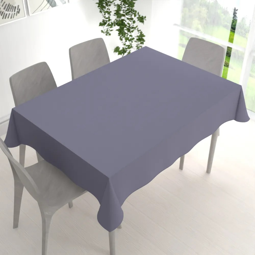 Biante Veľký obdĺžnikový bavlnený saténový obrus ST-016 Modrosivý 180x220 cm