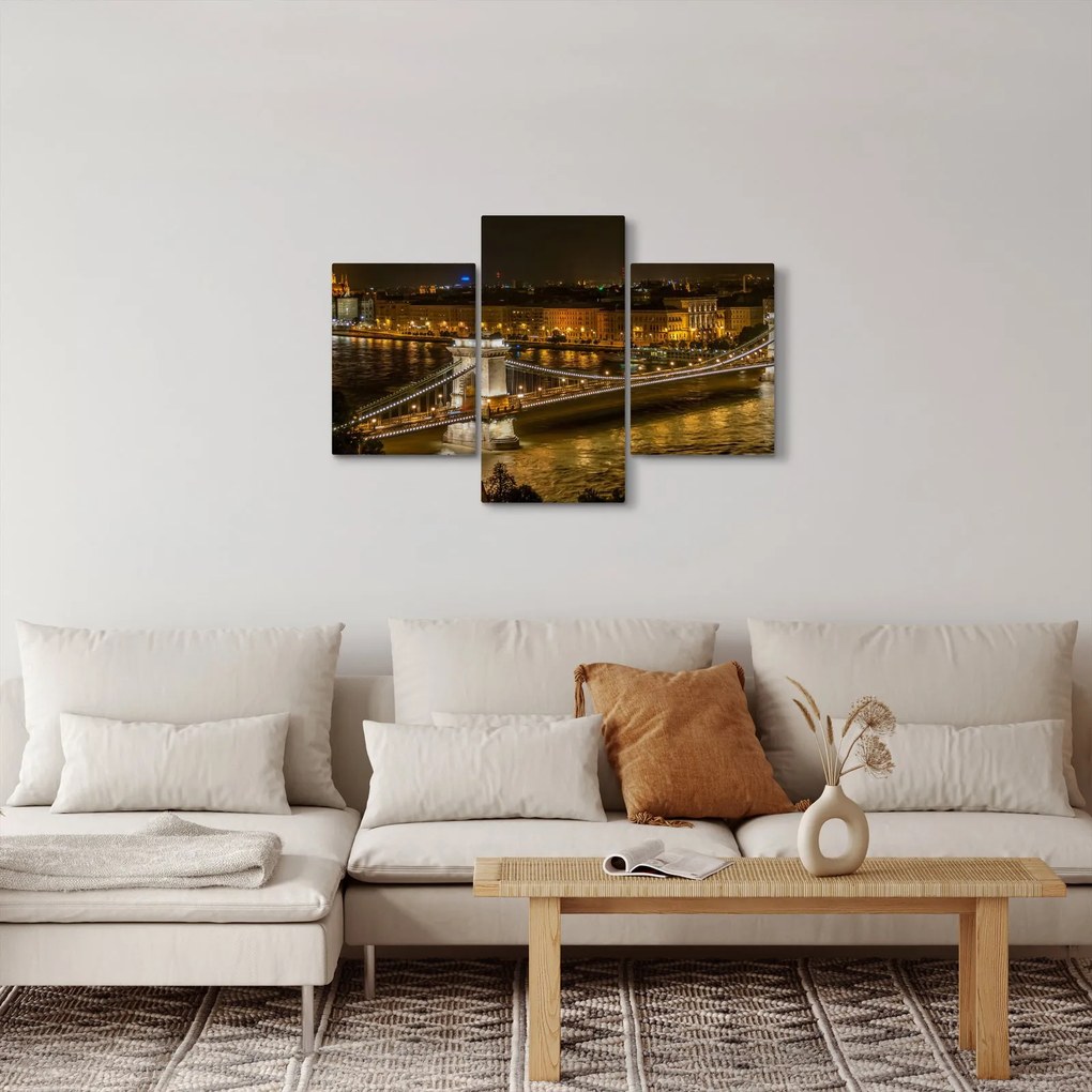 Obraz nočného mesta (90x60 cm)