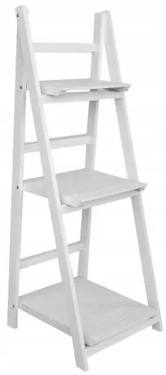 Rebrikový regál v bielej farbe