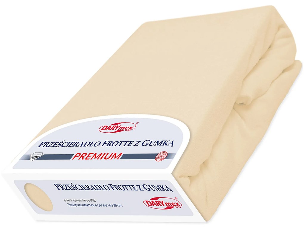 FROTÉ PRESTIERADLO PREMIUM 180X200 CM SVETLOBÉŽOVÉ