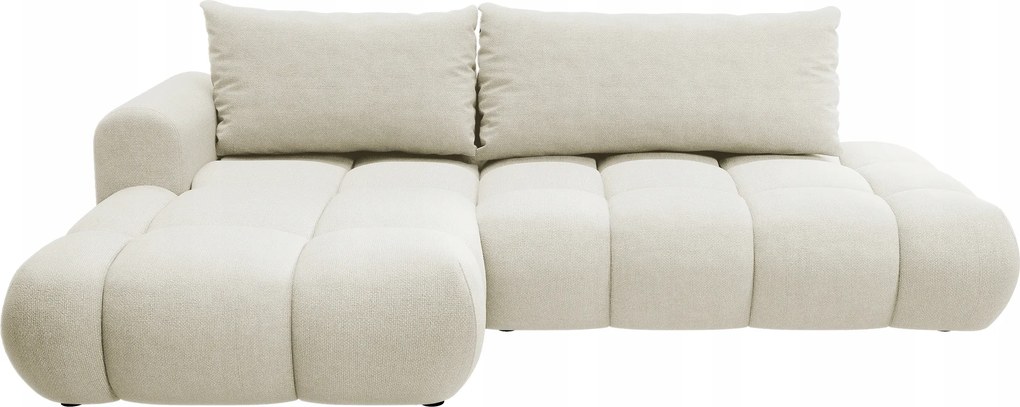 Rohová sedacia súprava Ombre (L) (krémová čierna)