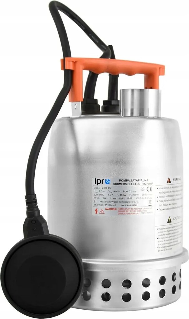 Ponorné čerpadlo na dažďovú vodu Qbo 45 Ipro 250W 140 l/min Inox