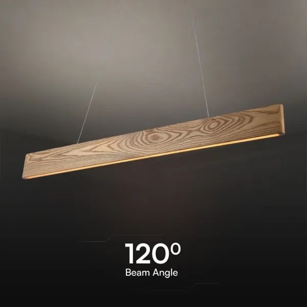 LED Luster na lanku LED/24W/230V 3000K hnedá