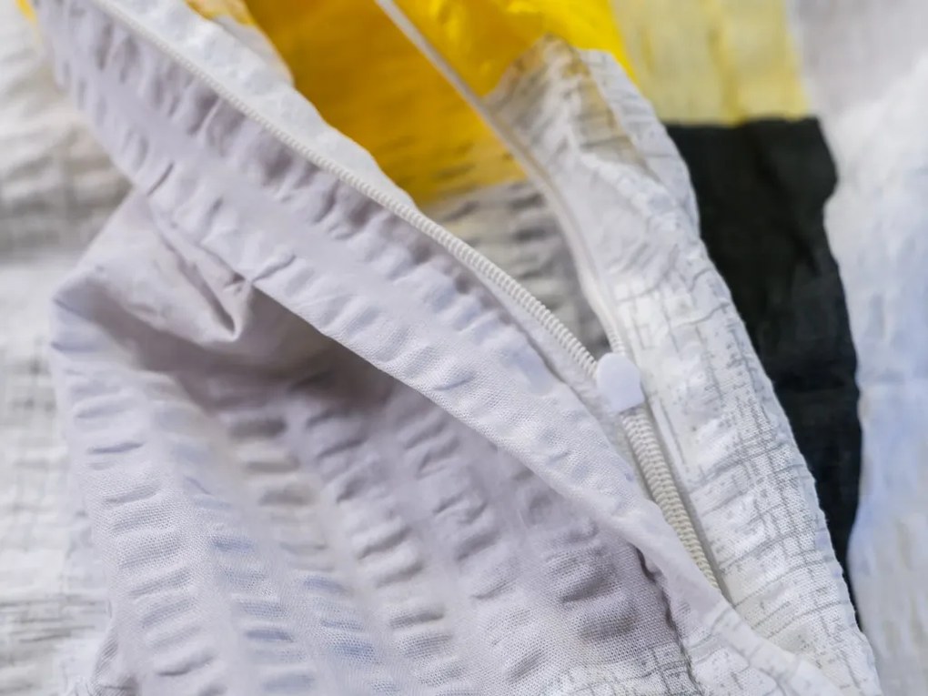 Krepové obliečky z Renforcé bavlny GEOMETRIES krémové Rozmer obliečky: 70 x 90 cm | 140 x 200 cm