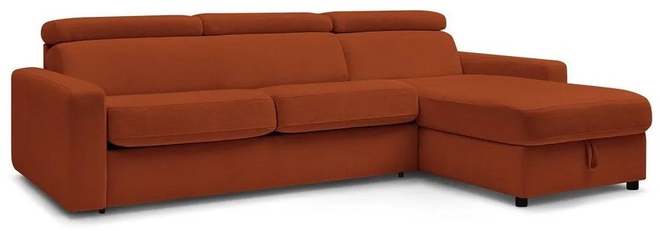 Rozkladacia rohová pohovka v tehlovej farbe (variabilná) Monaco – Bobochic Paris