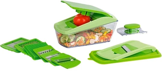 13-dielny krájač Chop'n Slice Pro GOURMETmaxx zelená
