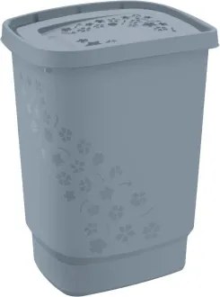 Kôš na prádlo Flowers 55 l, šedý%