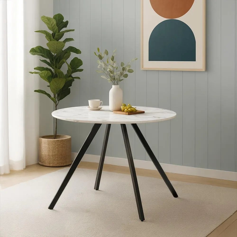 Jedálenský stôl AVENBERG RONDO Ø120 biely