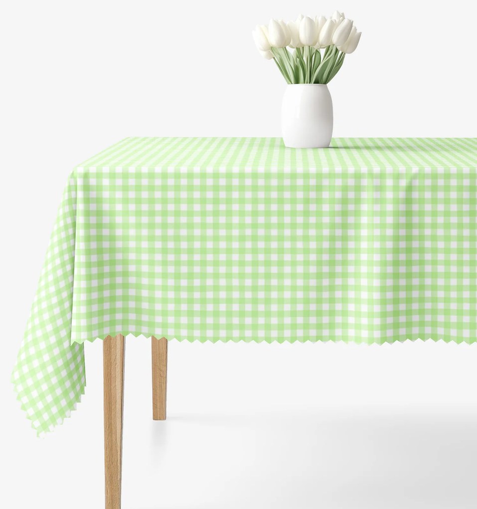 Goldea hranatý teflónový obrus - zelené kocky 100 x 140 cm