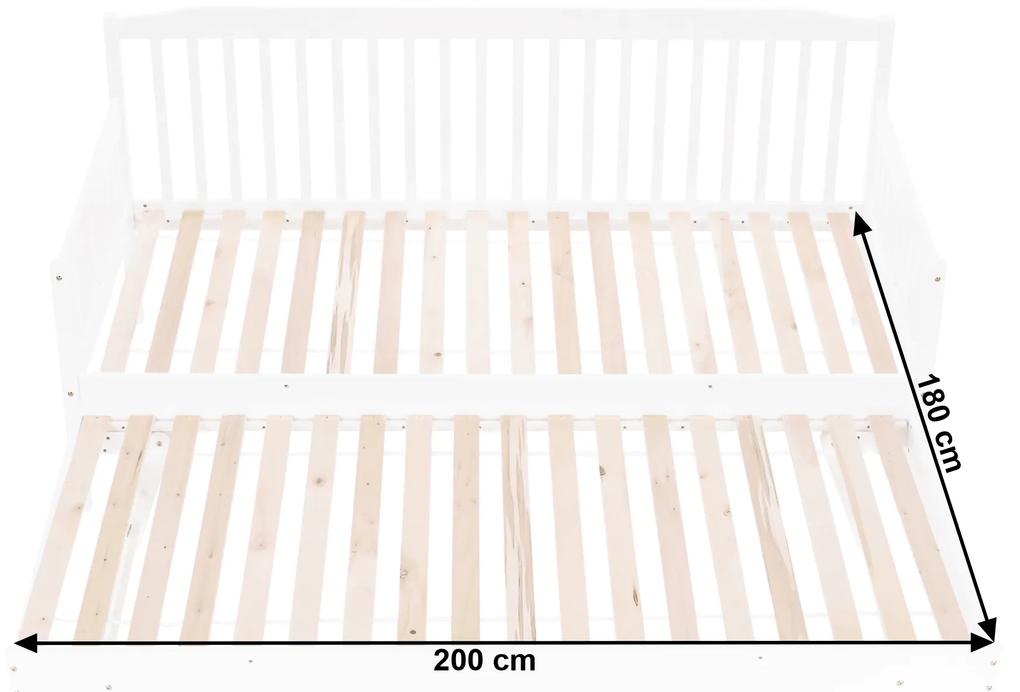 Detská rozkladacia posteľ 90 cm Pazzan (biela) (s roštom). Vlastná spoľahlivá doprava až k Vám domov. 1034667