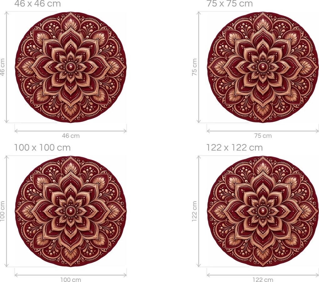 Vínová mandala arch 75 x 75 cm