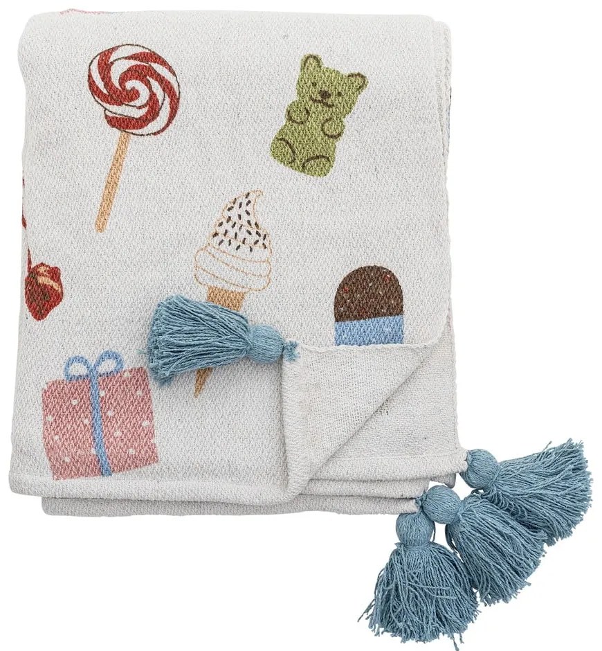 Biela detská deka 130x160 cm Sweets – Bloomingville Mini