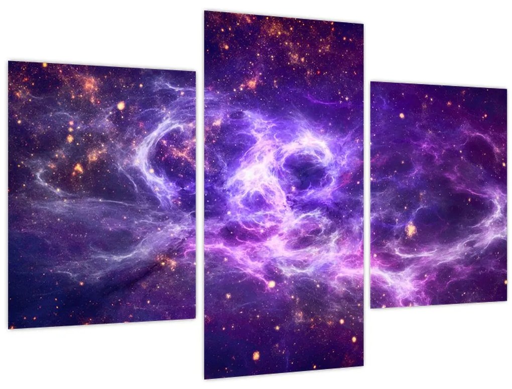 Obraz - Fialový vesmír (90x60 cm)