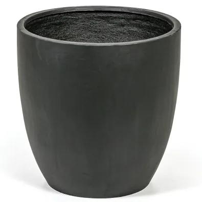 Kvetináč okrúhly L, 50 x 50 x 50 cm, cement, čierna