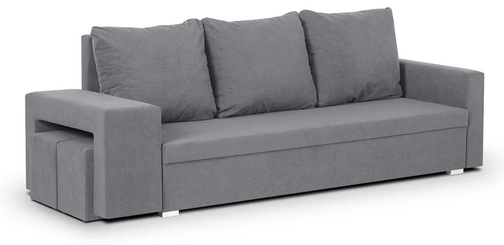 Trojmiestna pohovka s funkciou spania DOTA Sivá