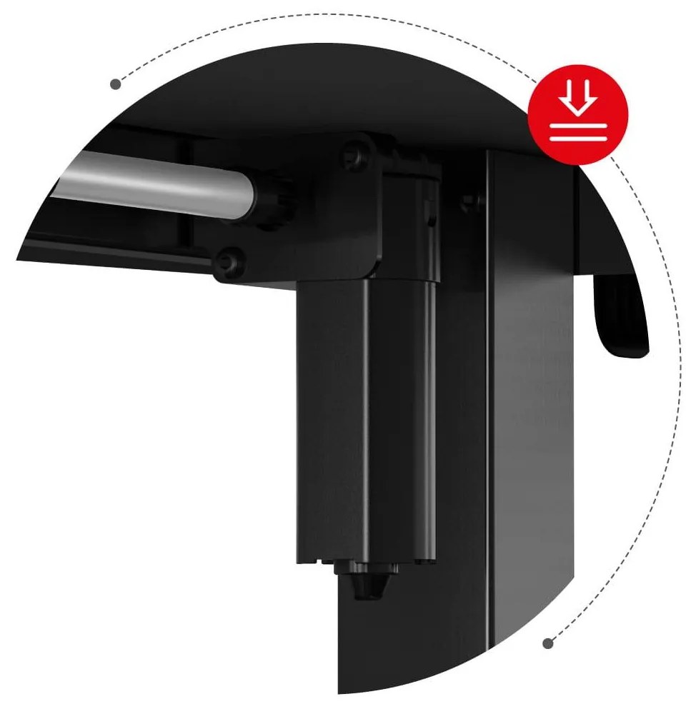 Elektricky nastaviteľný Rohový PC stolík Hyperion 9.1 (čierna). Akcia -21%. Vlastná spoľahlivá doprava až k Vám domov. 1087529