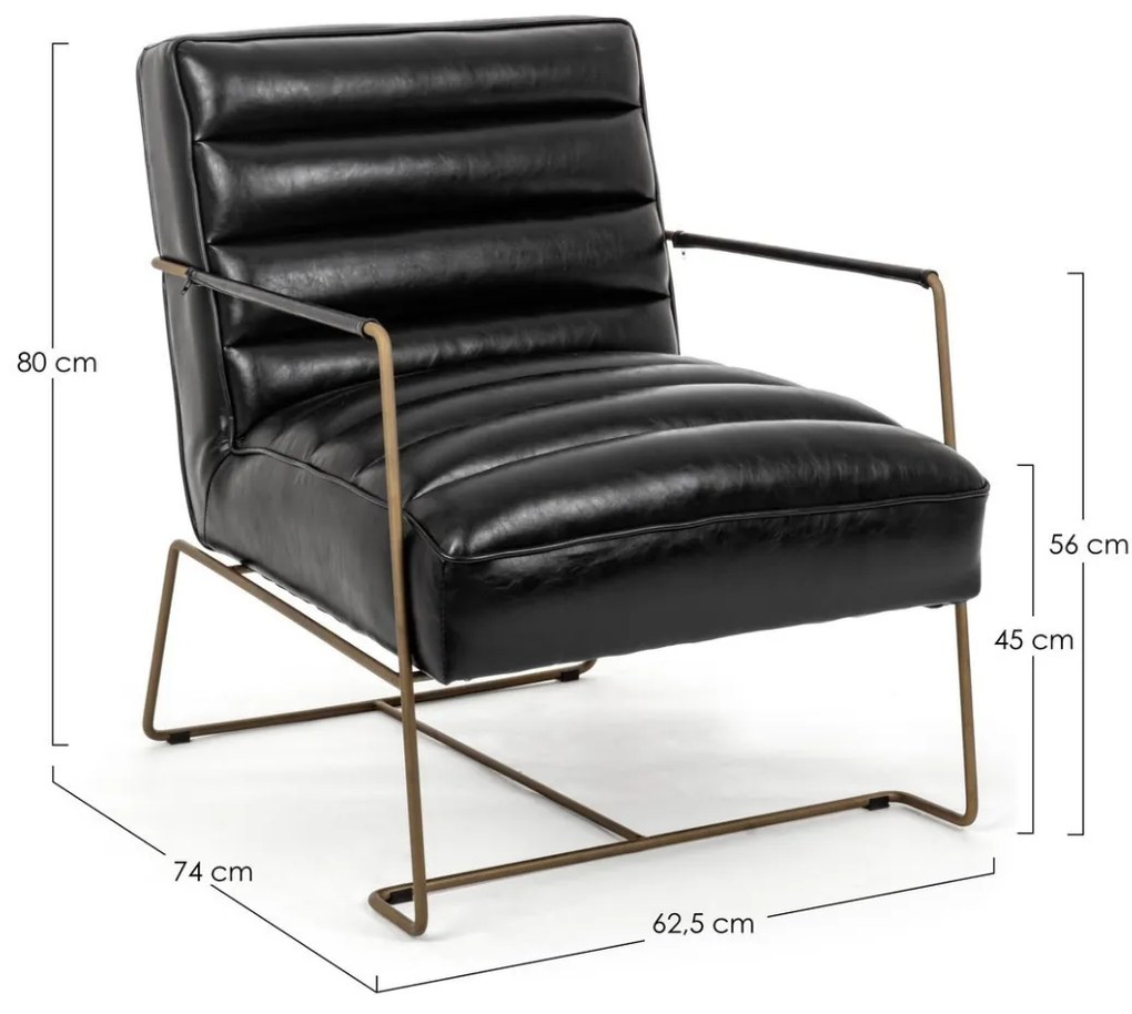 BRIANNA ČALÚNENÉ LOUNGE KRESLO black