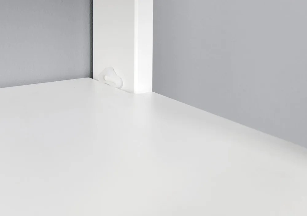 Aqualine Aqualine, ETIDE policový regál 36x86x36 cm, biela mat, ET086