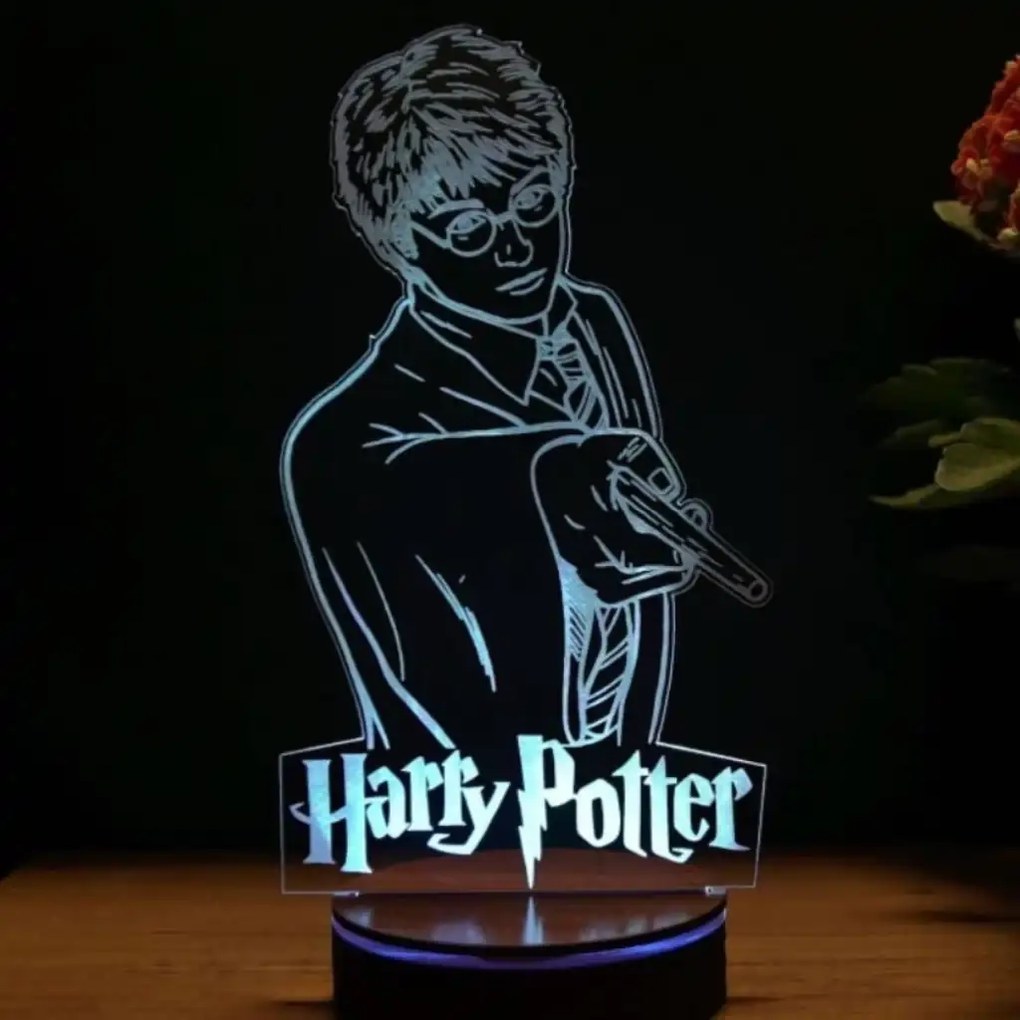 3Dmix 3DL-CLK054 – 3D LED nočná lampa - Harry Potter (Hodiny s budíkom)