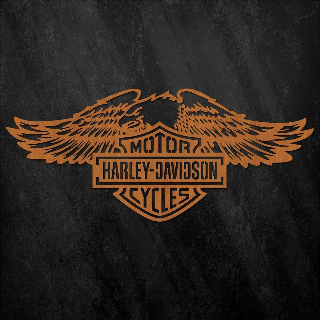 DUBLEZ | Drevený obraz - Logo Harley Davidson