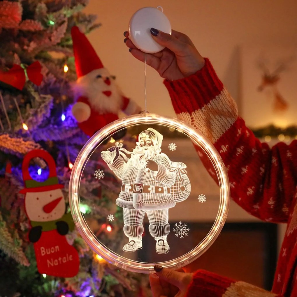 Tutumi Tutumi, LED svietiaca ozdoba so vzorom Santa Claus 3xAAA LED26 16cm CD003, CHR-03000