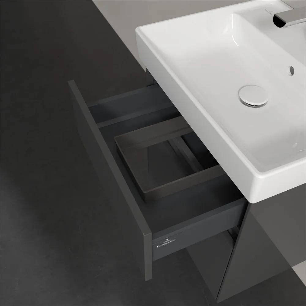 VILLEROY &amp; BOCH Collaro závesná skrinka pod umývadlo, 2 zásuvky, 510 x 414 x 546 mm, Glossy Grey, C00700FP