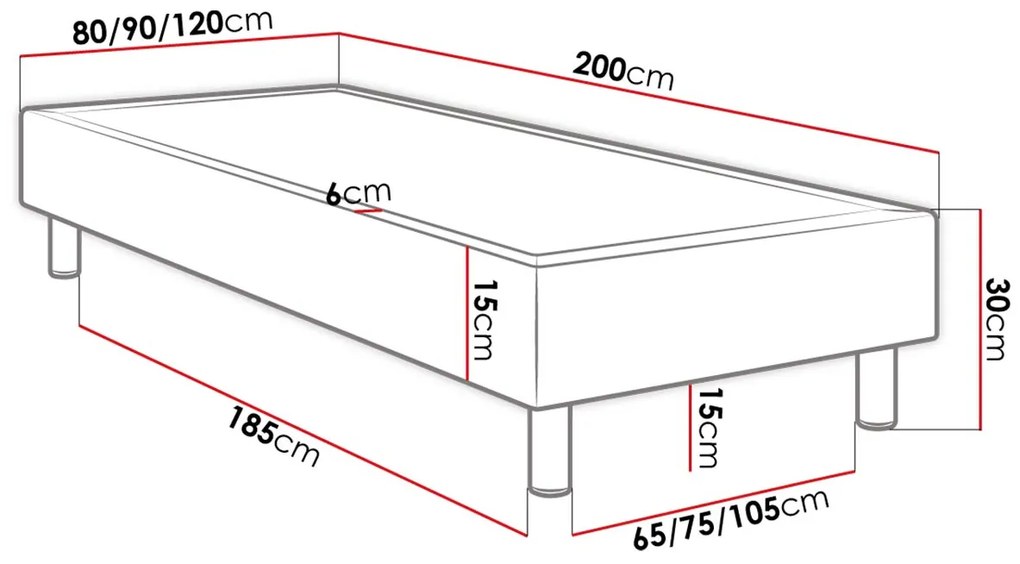 Jednolôžková posteľ 120 cm Esterhazy B (ružová). Vlastná spoľahlivá doprava až k Vám domov. 1122142