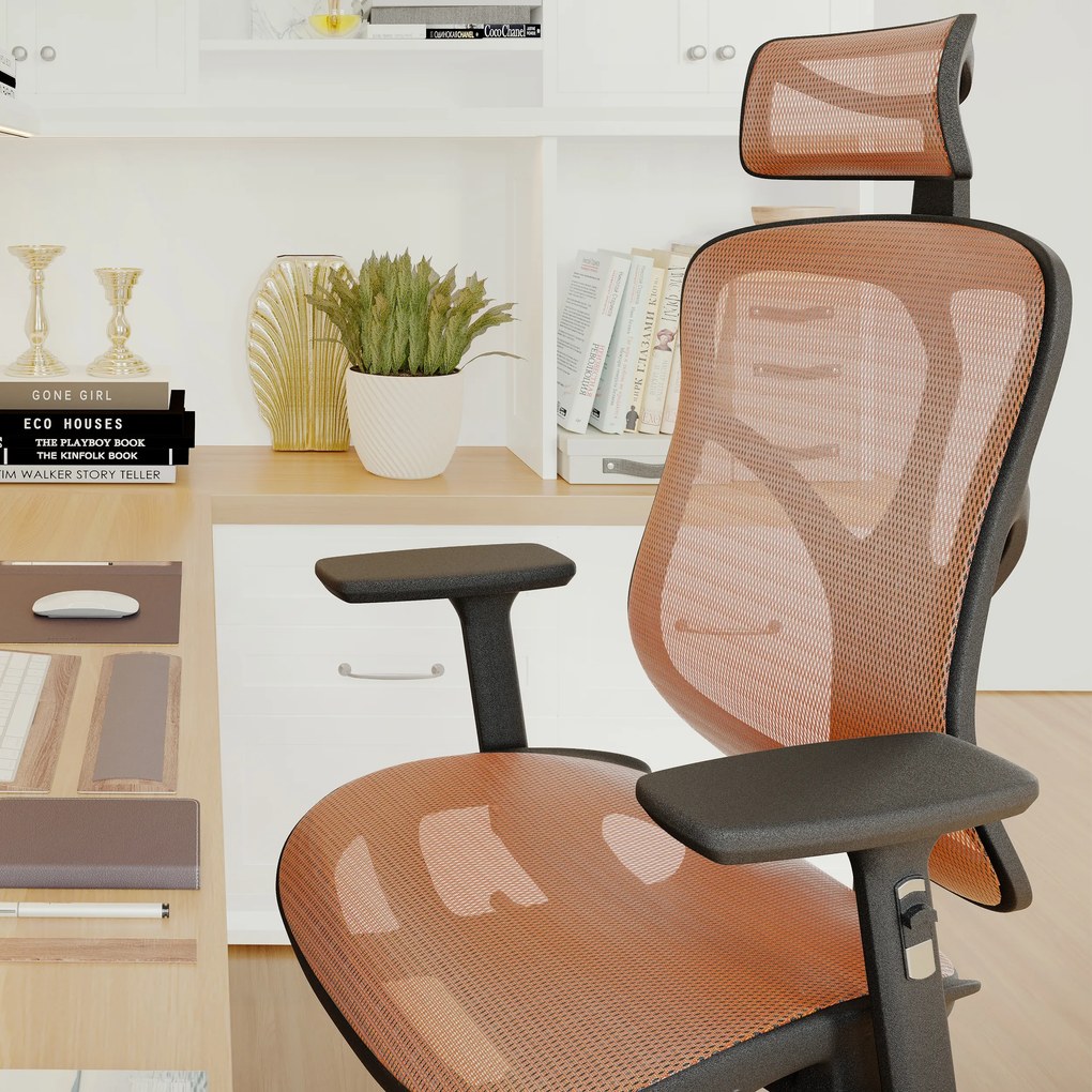 Ergonomické kreslo Diablo V-Basic, čierno-oranžové